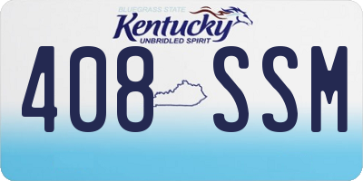 KY license plate 408SSM