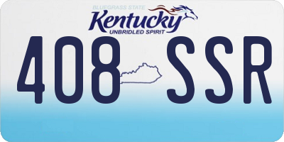 KY license plate 408SSR