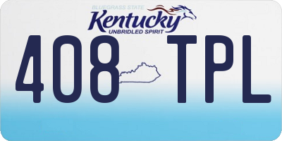 KY license plate 408TPL