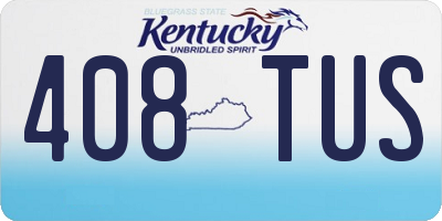 KY license plate 408TUS