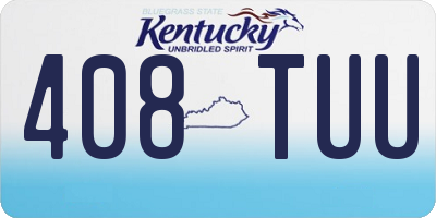 KY license plate 408TUU