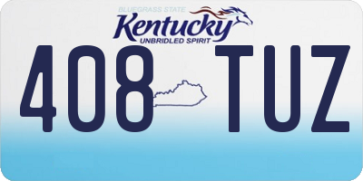 KY license plate 408TUZ