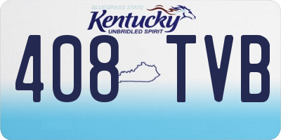 KY license plate 408TVB