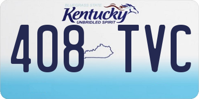 KY license plate 408TVC