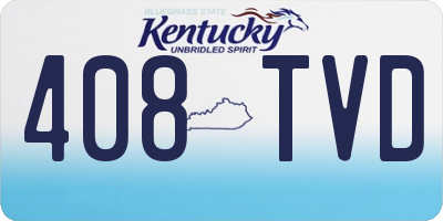 KY license plate 408TVD