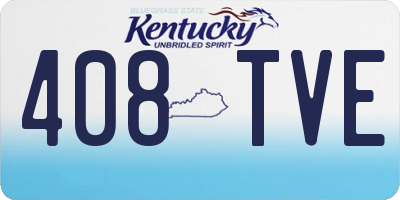 KY license plate 408TVE