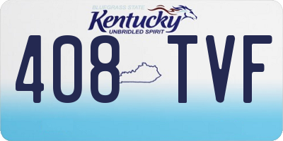KY license plate 408TVF