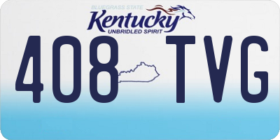 KY license plate 408TVG