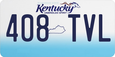 KY license plate 408TVL