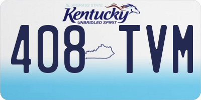 KY license plate 408TVM
