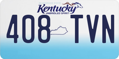 KY license plate 408TVN