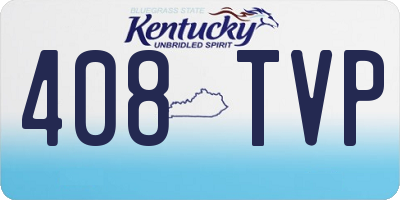 KY license plate 408TVP