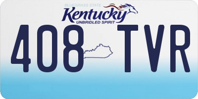 KY license plate 408TVR