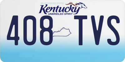 KY license plate 408TVS