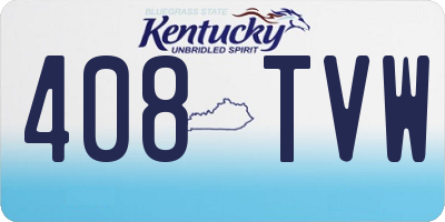 KY license plate 408TVW