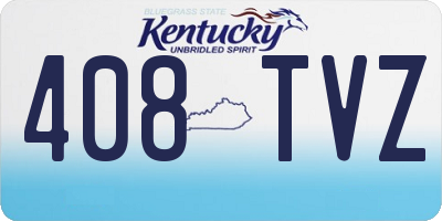 KY license plate 408TVZ