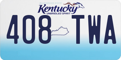 KY license plate 408TWA