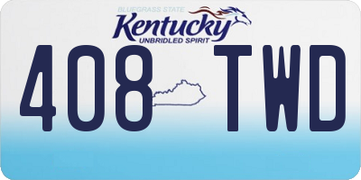 KY license plate 408TWD
