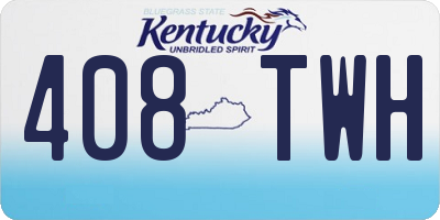KY license plate 408TWH
