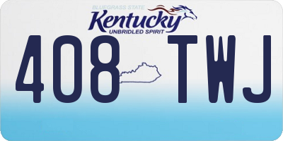 KY license plate 408TWJ