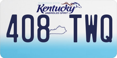 KY license plate 408TWQ
