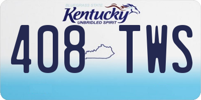 KY license plate 408TWS