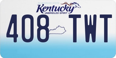 KY license plate 408TWT