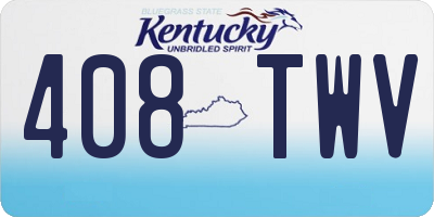 KY license plate 408TWV