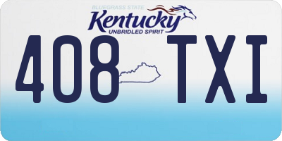 KY license plate 408TXI