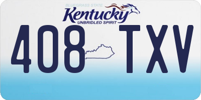 KY license plate 408TXV