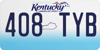 KY license plate 408TYB