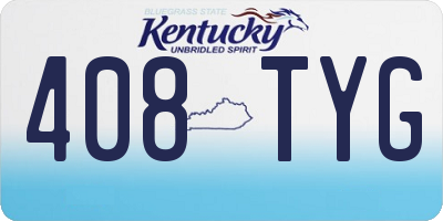 KY license plate 408TYG