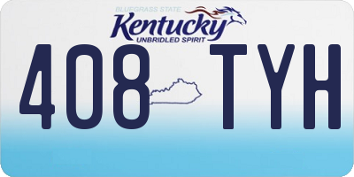 KY license plate 408TYH