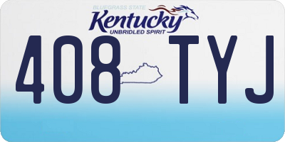 KY license plate 408TYJ