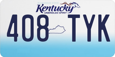KY license plate 408TYK