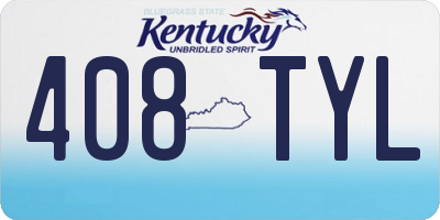 KY license plate 408TYL