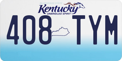 KY license plate 408TYM