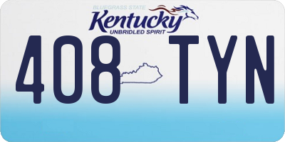 KY license plate 408TYN