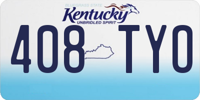 KY license plate 408TYO