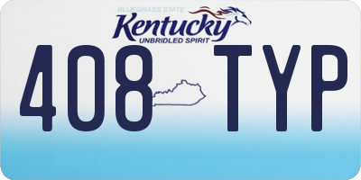 KY license plate 408TYP