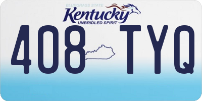 KY license plate 408TYQ