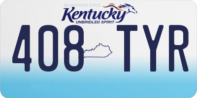 KY license plate 408TYR