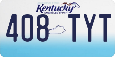 KY license plate 408TYT