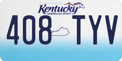 KY license plate 408TYV