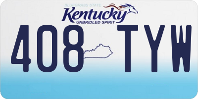 KY license plate 408TYW