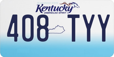 KY license plate 408TYY