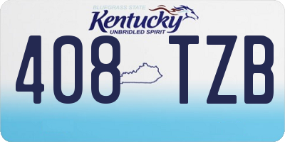 KY license plate 408TZB