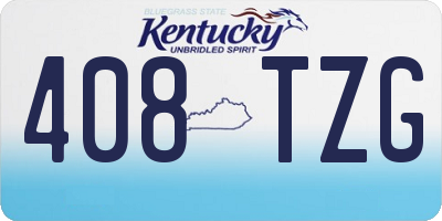 KY license plate 408TZG