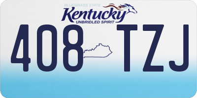 KY license plate 408TZJ