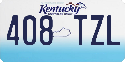 KY license plate 408TZL